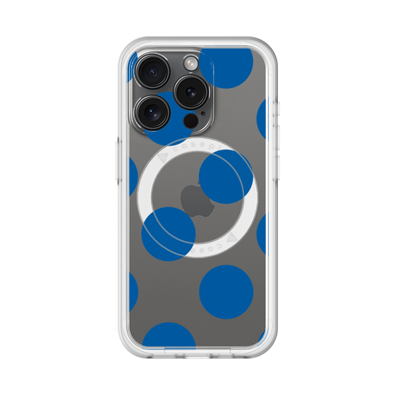 スリムプロテクションプレミアムケース with MagSafe［ シンプルドット - Blue ］