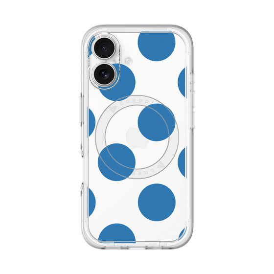 スリムプロテクションプレミアムケース with MagSafe［ シンプルドット - Blue ］