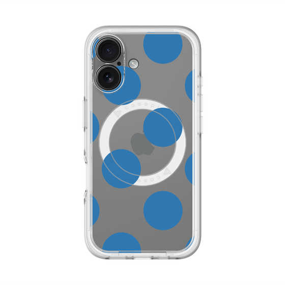 スリムプロテクションプレミアムケース with MagSafe［ シンプルドット - Blue ］