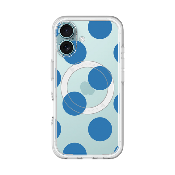 スリムプロテクションプレミアムケース with MagSafe［ シンプルドット - Blue ］