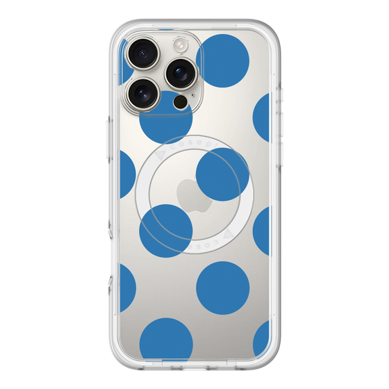 スリムプロテクションプレミアムケース with MagSafe［ シンプルドット - Blue ］
