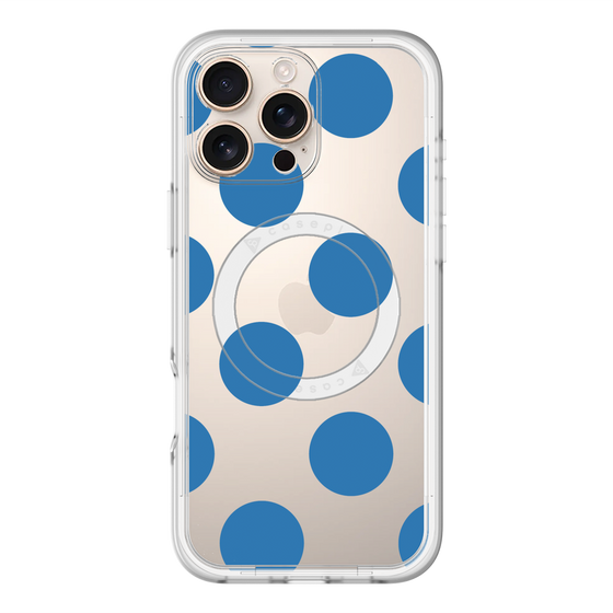 スリムプロテクションプレミアムケース with MagSafe［ シンプルドット - Blue ］