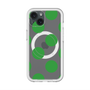 スリムプロテクションプレミアムケース with MagSafe［ シンプルドット - Green ］