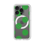 スリムプロテクションプレミアムケース with MagSafe［ シンプルドット - Green ］