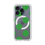 スリムプロテクションプレミアムケース with MagSafe［ シンプルドット - Green ］