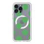 スリムプロテクションプレミアムケース with MagSafe［ シンプルドット - Green ］