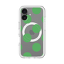 スリムプロテクションプレミアムケース with MagSafe［ シンプルドット - Green ］