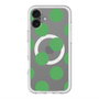 スリムプロテクションプレミアムケース with MagSafe［ シンプルドット - Green ］
