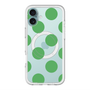 スリムプロテクションプレミアムケース with MagSafe［ シンプルドット - Green ］