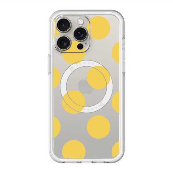 スリムプロテクションプレミアムケース with MagSafe［ シンプルドット - Yellow ］