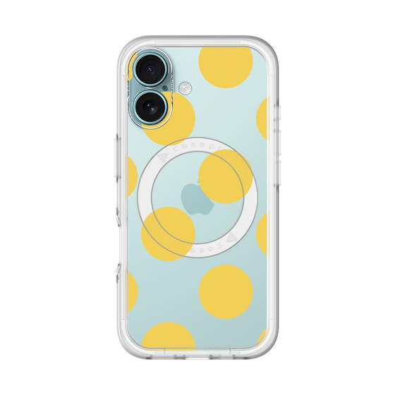 スリムプロテクションプレミアムケース with MagSafe［ シンプルドット - Yellow ］