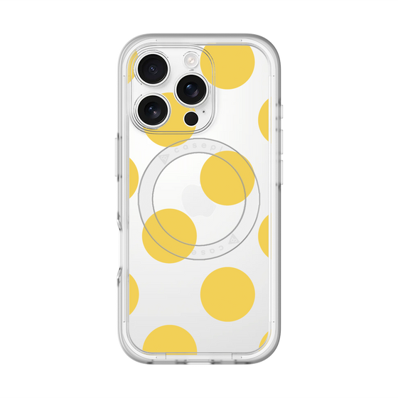 スリムプロテクションプレミアムケース with MagSafe［ シンプルドット - Yellow ］