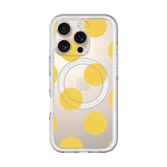 スリムプロテクションプレミアムケース with MagSafe［ シンプルドット - Yellow ］