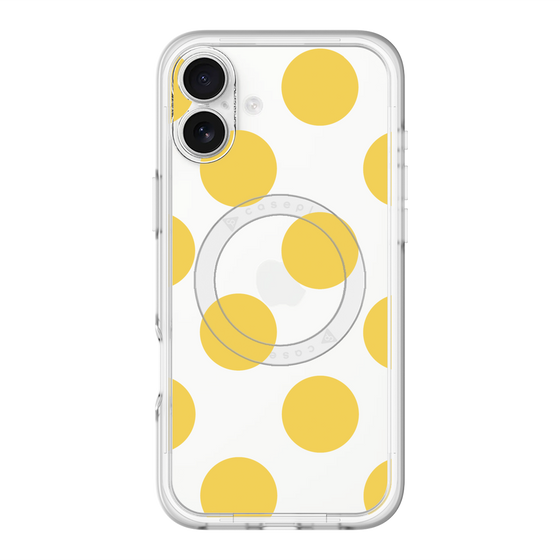 スリムプロテクションプレミアムケース with MagSafe［ シンプルドット - Yellow ］