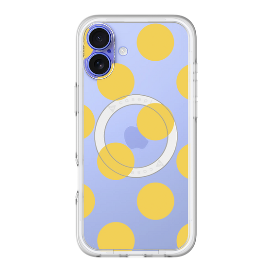 スリムプロテクションプレミアムケース with MagSafe［ シンプルドット - Yellow ］