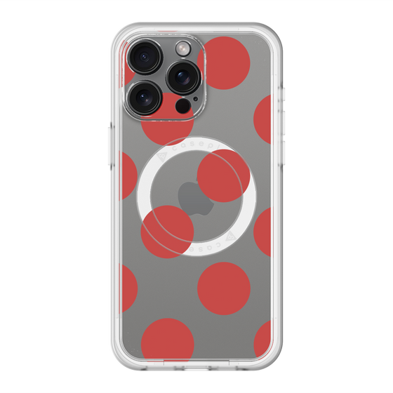 スリムプロテクションプレミアムケース with MagSafe［ シンプルドット - Red ］