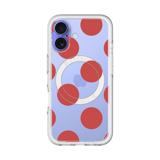 スリムプロテクションプレミアムケース with MagSafe［ シンプルドット - Red ］