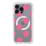 スリムプロテクションプレミアムケース with MagSafe［ シンプルドット - Pink ］