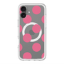 スリムプロテクションプレミアムケース with MagSafe［ シンプルドット - Pink ］