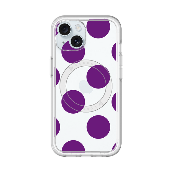 スリムプロテクションプレミアムケース with MagSafe［ シンプルドット - Purple ］