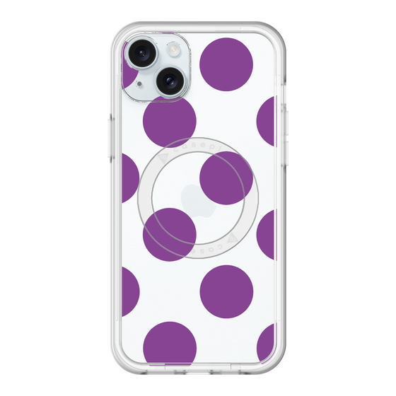 スリムプロテクションプレミアムケース with MagSafe［ シンプルドット - Purple ］