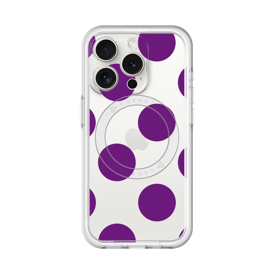 スリムプロテクションプレミアムケース with MagSafe［ シンプルドット - Purple ］