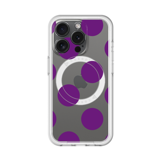 スリムプロテクションプレミアムケース with MagSafe［ シンプルドット - Purple ］