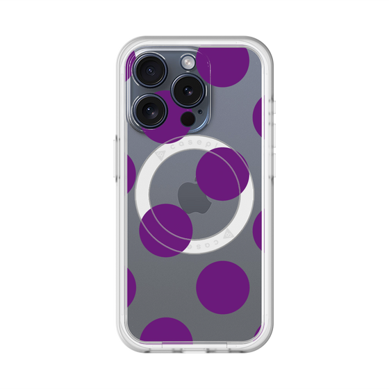 スリムプロテクションプレミアムケース with MagSafe［ シンプルドット - Purple ］