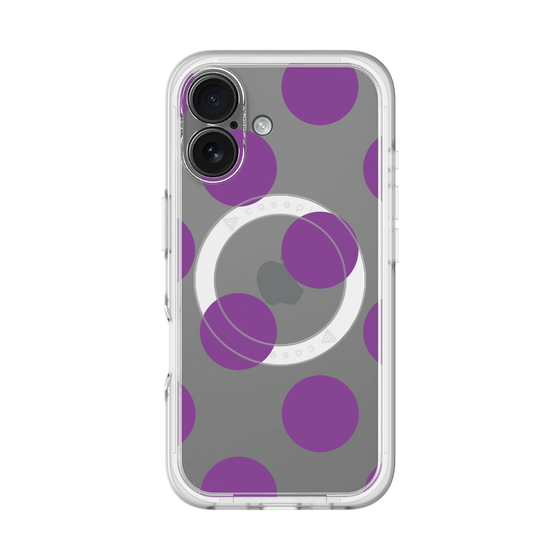 スリムプロテクションプレミアムケース with MagSafe［ シンプルドット - Purple ］