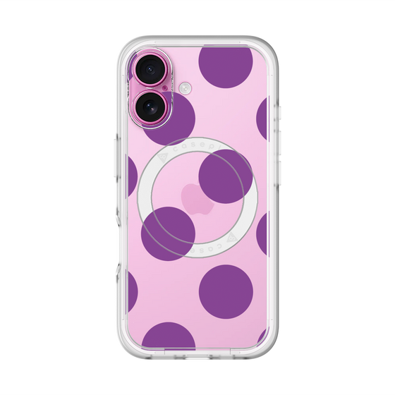 スリムプロテクションプレミアムケース with MagSafe［ シンプルドット - Purple ］