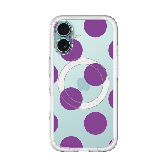 スリムプロテクションプレミアムケース with MagSafe［ シンプルドット - Purple ］