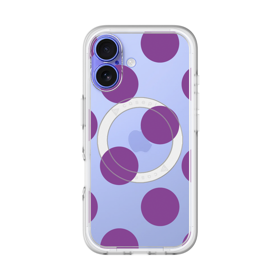 スリムプロテクションプレミアムケース with MagSafe［ シンプルドット - Purple ］