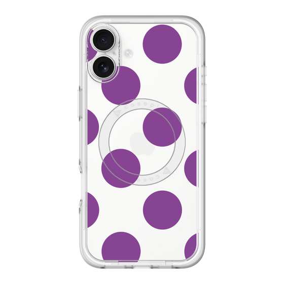 スリムプロテクションプレミアムケース with MagSafe［ シンプルドット - Purple ］