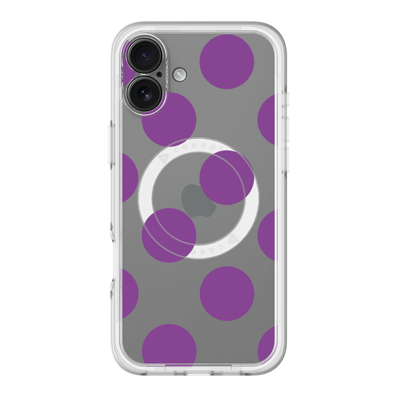 スリムプロテクションプレミアムケース with MagSafe［ シンプルドット - Purple ］
