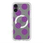 スリムプロテクションプレミアムケース with MagSafe［ シンプルドット - Purple ］