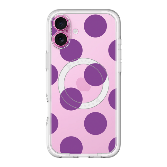 スリムプロテクションプレミアムケース with MagSafe［ シンプルドット - Purple ］