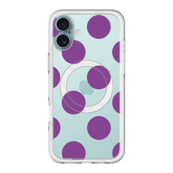 スリムプロテクションプレミアムケース with MagSafe［ シンプルドット - Purple ］