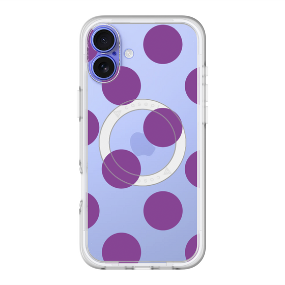 スリムプロテクションプレミアムケース with MagSafe［ シンプルドット - Purple ］