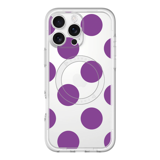スリムプロテクションプレミアムケース with MagSafe［ シンプルドット - Purple ］