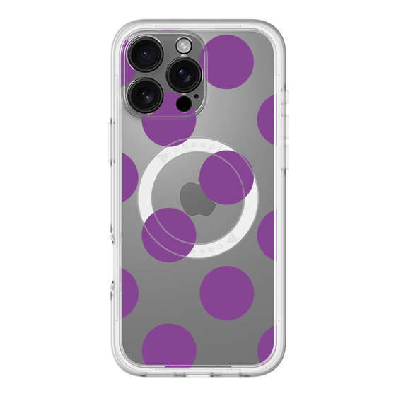 スリムプロテクションプレミアムケース with MagSafe［ シンプルドット - Purple ］