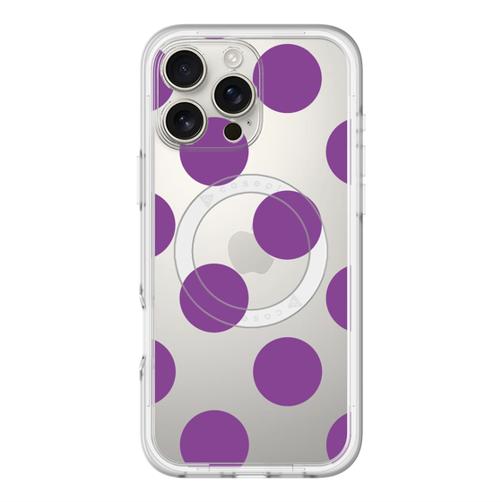 スリムプロテクションプレミアムケース with MagSafe［ シンプルドット - Purple ］