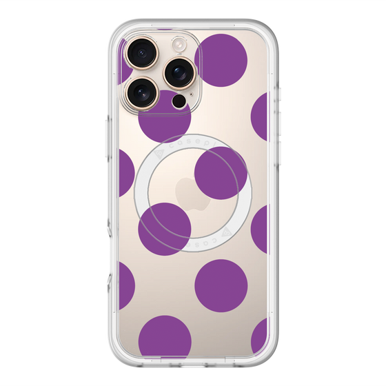 スリムプロテクションプレミアムケース with MagSafe［ シンプルドット - Purple ］