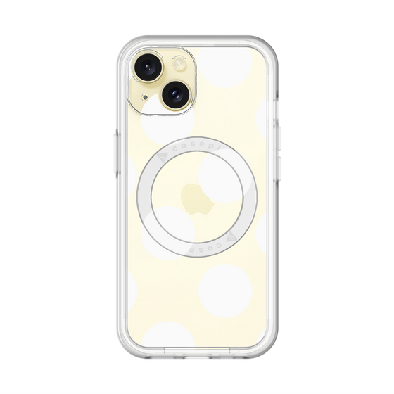スリムプロテクションプレミアムケース with MagSafe［ シンプルドット - White ］