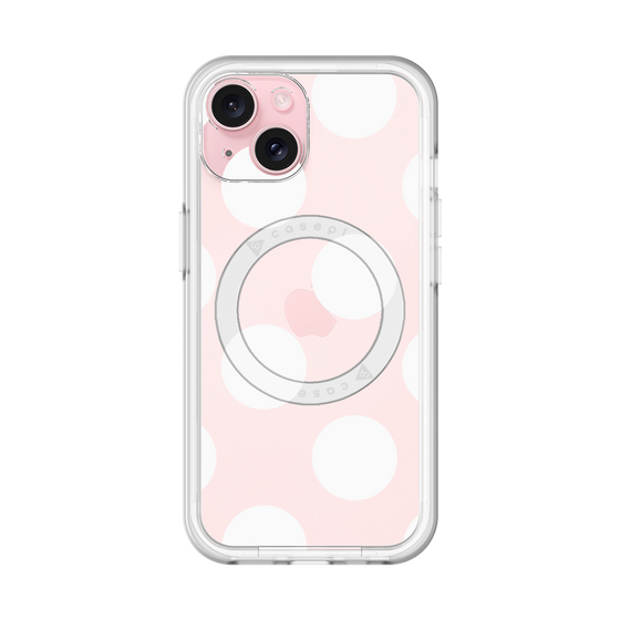 スリムプロテクションプレミアムケース with MagSafe［ シンプルドット - White ］