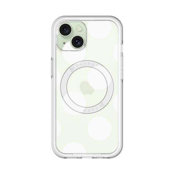 スリムプロテクションプレミアムケース with MagSafe［ シンプルドット - White ］