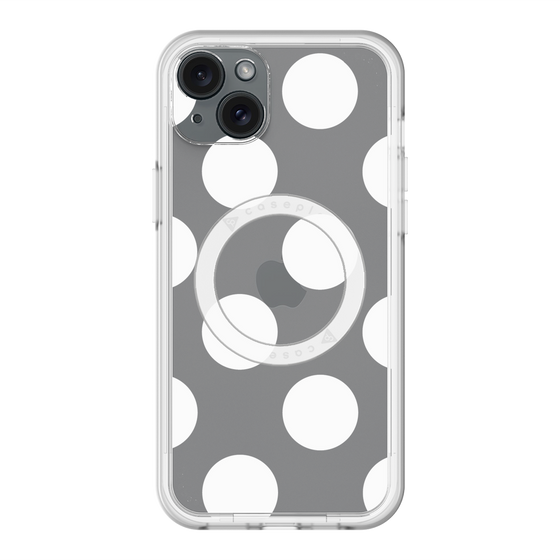 スリムプロテクションプレミアムケース with MagSafe［ シンプルドット - White ］