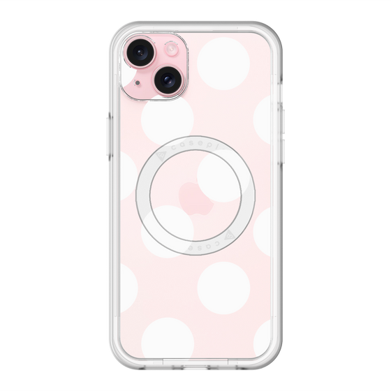 スリムプロテクションプレミアムケース with MagSafe［ シンプルドット - White ］