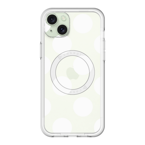 スリムプロテクションプレミアムケース with MagSafe［ シンプルドット - White ］