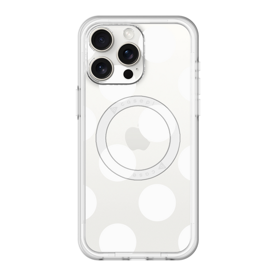 スリムプロテクションプレミアムケース with MagSafe［ シンプルドット - White ］