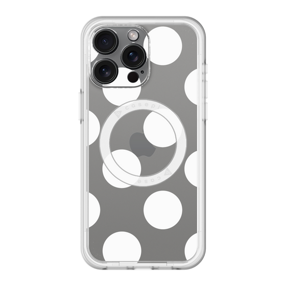 スリムプロテクションプレミアムケース with MagSafe［ シンプルドット - White ］
